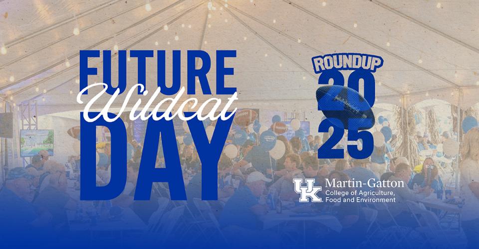 Photo of people celebrating with text Future Wildcat Day